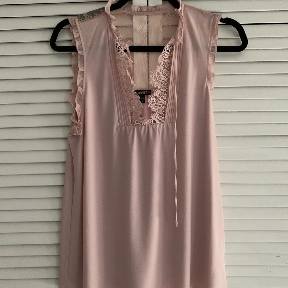 Express pink lace blouse